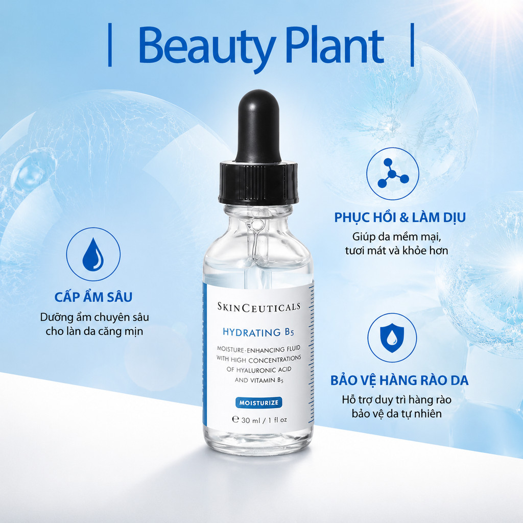 Serum SkinCeuticals Hydrating B5 30ml – Gel Cấp Ẩm, Phục Hồi Hàng Rào Da, Chứa HA & Vitamin B5