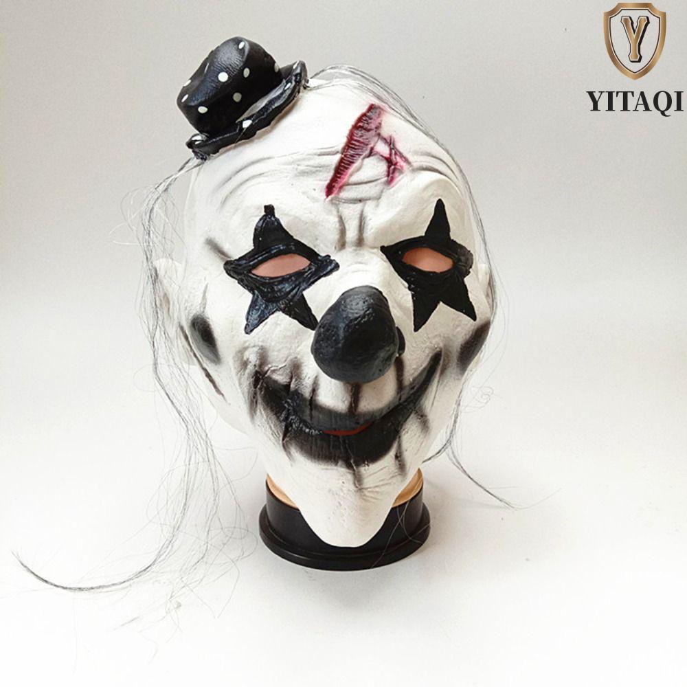 YITAQI Halloween Full Face Mask, Cao Su Trang Điểm Halloween Clown Facemask, Joker Trang Phục Phụ Ki