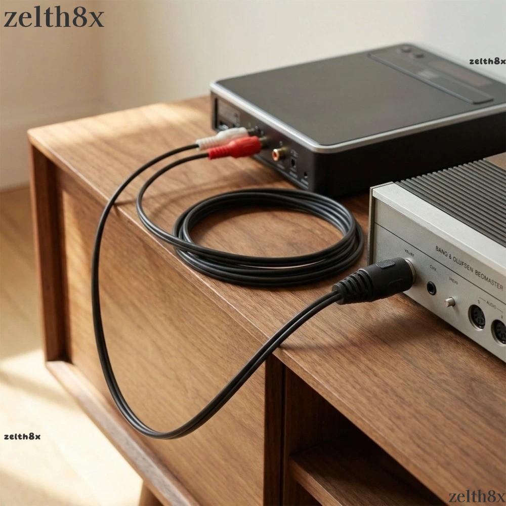 ZELLH 5 Pin DIN Nữ Đến 2 Cho RCA Nam, Cáp Chuyển Đổi Âm Thanh Chuyên Nghiệp Tay Cầm Mạnh, Cáp Âm Tha