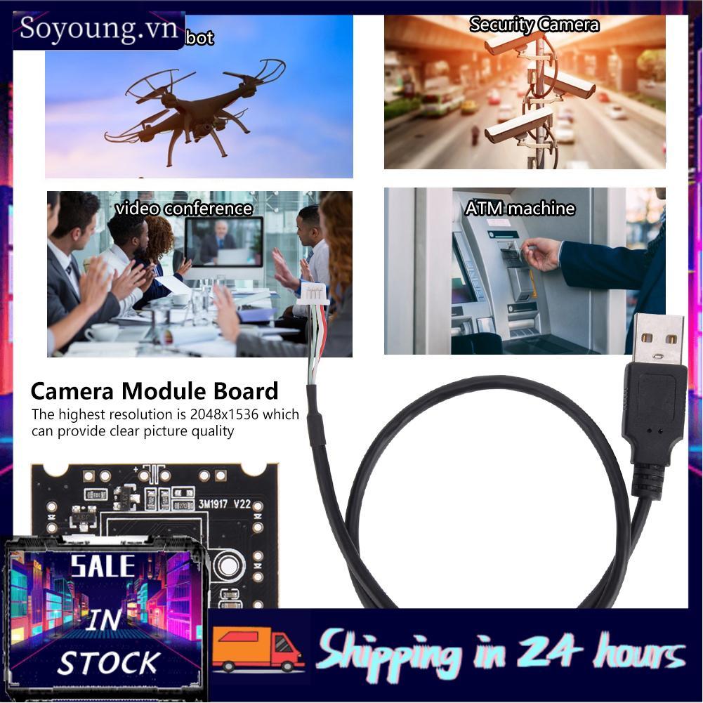 Soyoung Soyoung Bảng mô-đun máy ảnh USB Chip OV3660 với ống kính siêu mỏng 2048x1536 Cáp 15 khung hì