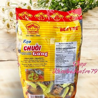 Kẹo chuối gừng hiệu Bến Tre ( bịch 400g )