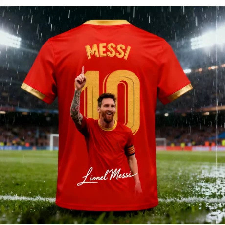 Áo thun nam Messi 10 Barcelona 2026 Áo thun ngắn tay khô nhanh