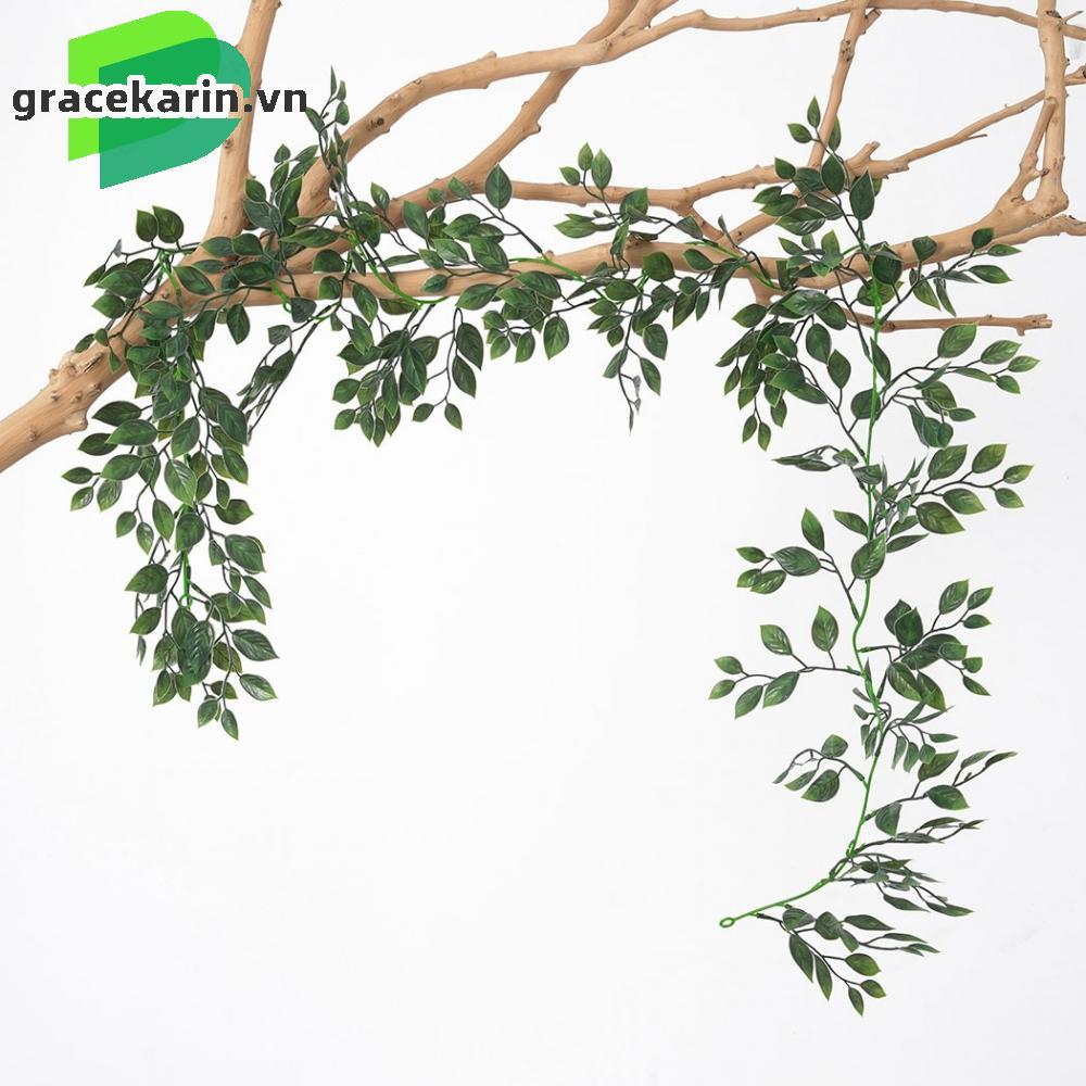 [GRCEKRIN-VN]Fashion 6ft Artificial Fake Eucalyptus Willow Garland Leaf Vine Leaves Decor