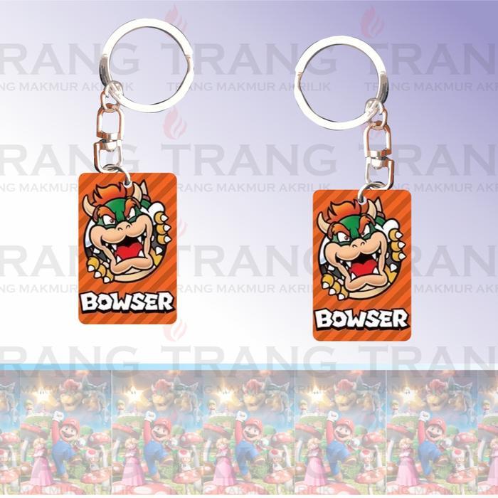 Gantungan Kunci Akrilik Super Mario/Keychain Acrylic Super Mario Chains Key - Bowser