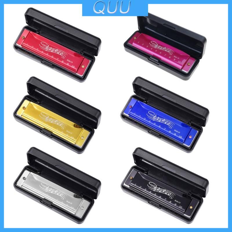QUU Key of C Chromatic Harmonica Mouth Organ Harmonica cho trẻ em Người lớn và người chơi