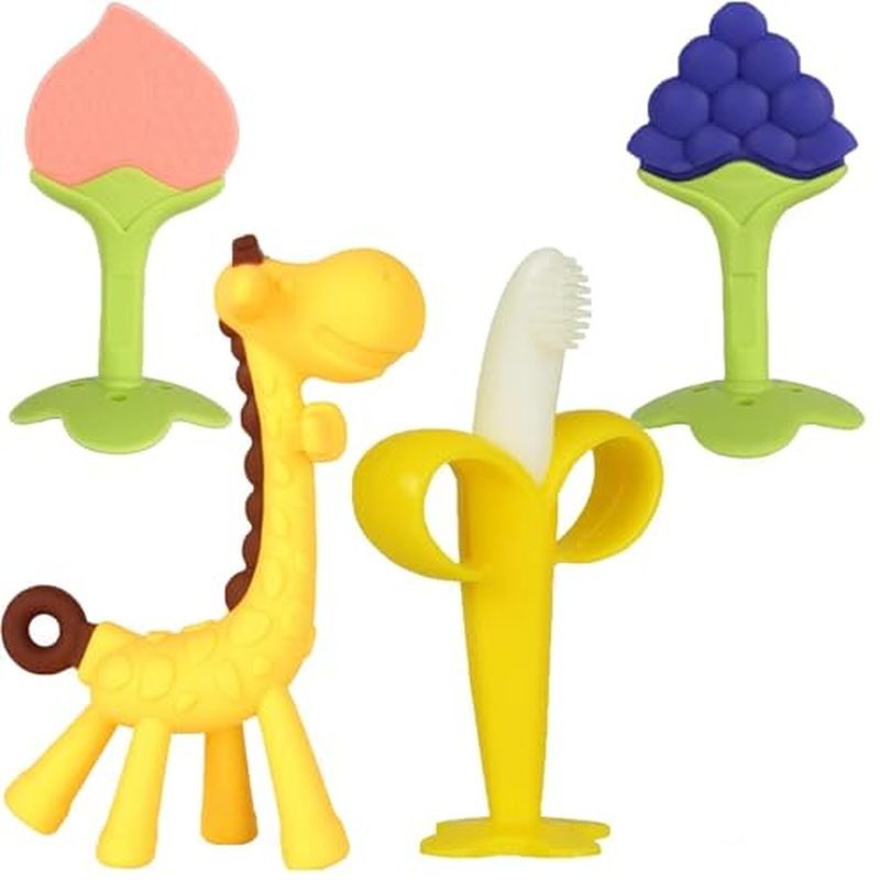 Haili XMGQ Baby Teething Toys 3-6 Months, Baby Chew Teether Toys BPA Free, Babies Teething Relief fo