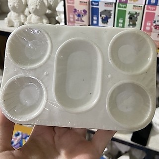 Khay pha màu 5 ô, 6 ô pha màu acrylic