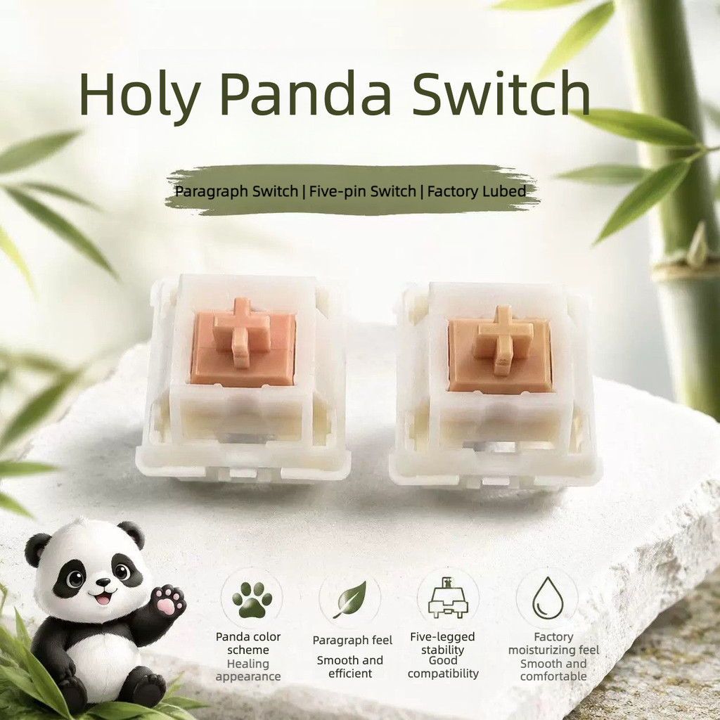 BSUN Holy Panda Switch 5 Pin Đoạn Cảm Thấy Trò Chơi Sắc Nét Tùy Chỉnh Bàn Phím Cơ Switch Body Factor