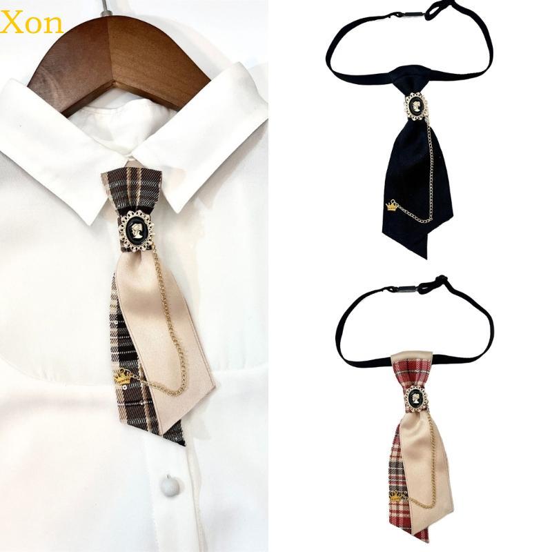 Xon Punk Tie Tua Rua Có Thể Điều Chỉnh Dây Xích Cà Vạt Ivy League Phong Cách Trường Sự Kiện Phù Hợp 