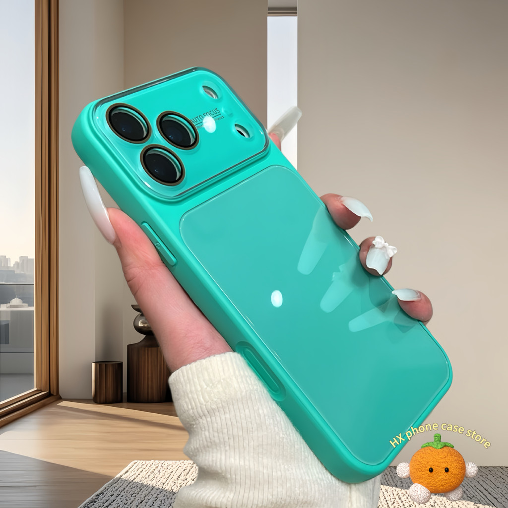 Ốp điện thoại kính cảm giác băng mùa hè sang trọng cho iPhone 17 Pro Max, 17 17 Pro 16 16 Pro 16 Pro