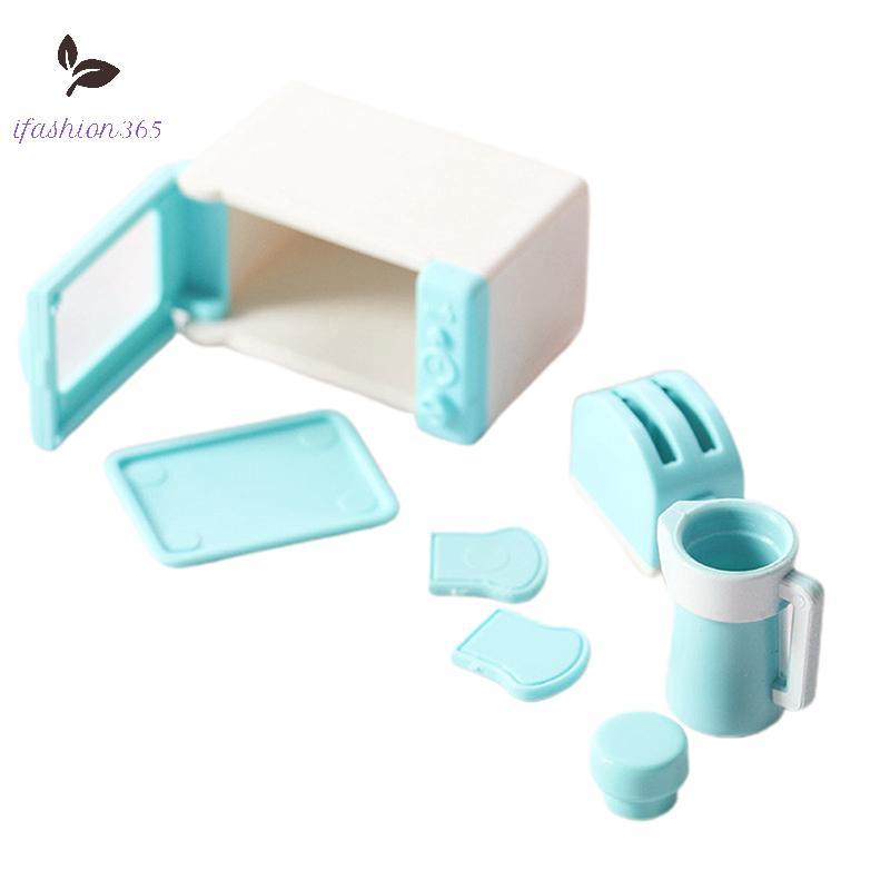 [LF] 3 Cái / bộ 1: 12 Nhà Búp Bê Lò Vi Sóng Mini Máy Làm Bánh Mì Ấm Siêu Tốc Bộ Đồ Chơi Nhà Bếp VN