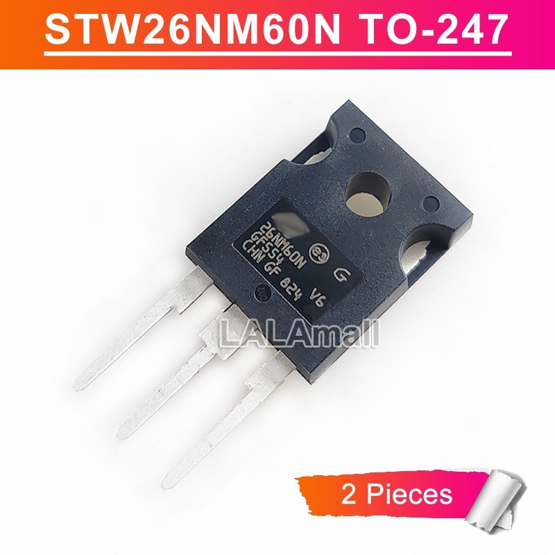 2 chiếc 26NM60N STW26NM60N TO-247 20A / 600V N-kênh MOSFET Transistor Mới