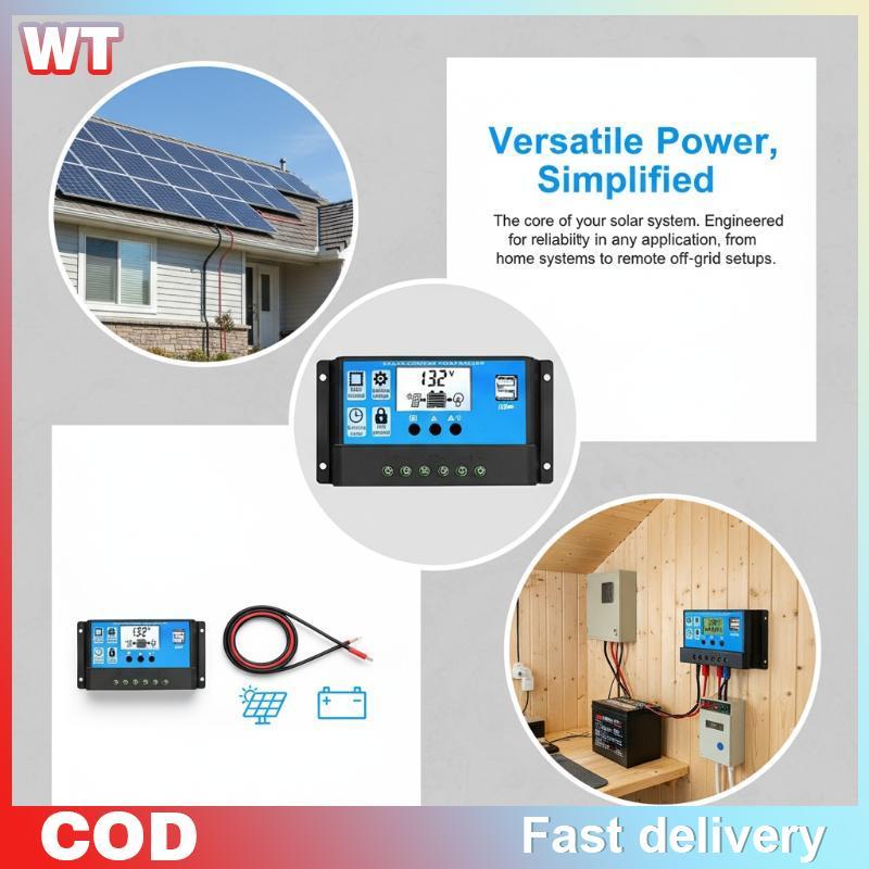[WT] Bộ điều khiển sạc năng lượng mặt trời 10A / 30A Bảng điều khiển năng lượng mặt trời Bộ điều khi