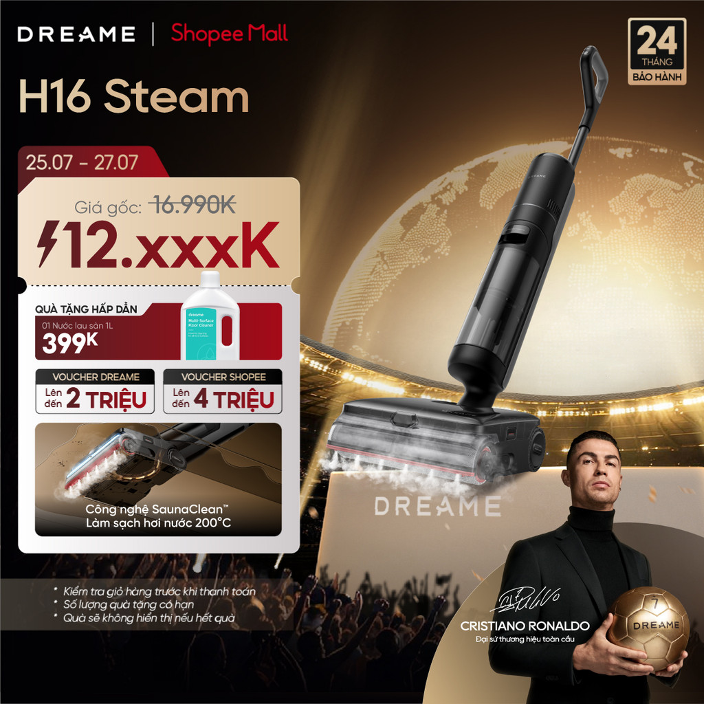 Dreame H16 Steam/ H16 Pro Steam/ H16 Pro Triforce Máy hút bụi lau sàn không dây| Lau sàn hơi nước 20