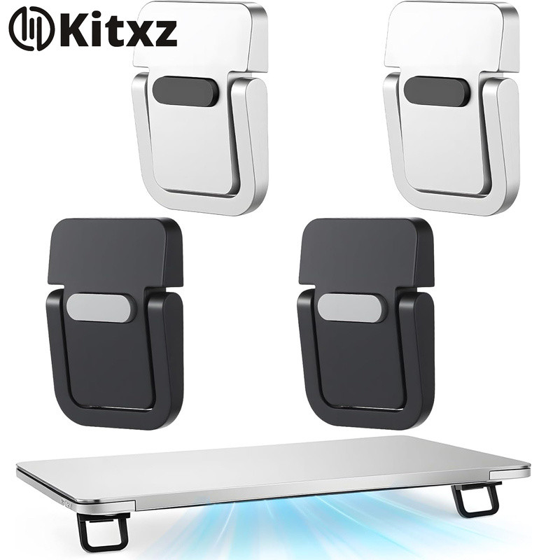 2 Chiếc Di Động Chống Trơn Trượt Hợp Kim Nhôm Bàn Phím Chân Chân Chân Đế / Laptop Gấp Tản Nhiệt Đế G