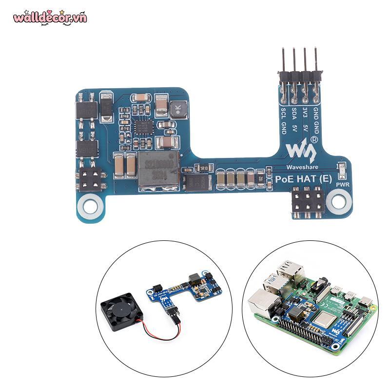 Wa Cho Raspberry Pi PoE HAT 5V 2.5A Power Over Ethernet Adapter Cho Pi 4B 3B + 3B Waveshare PoE HAT 