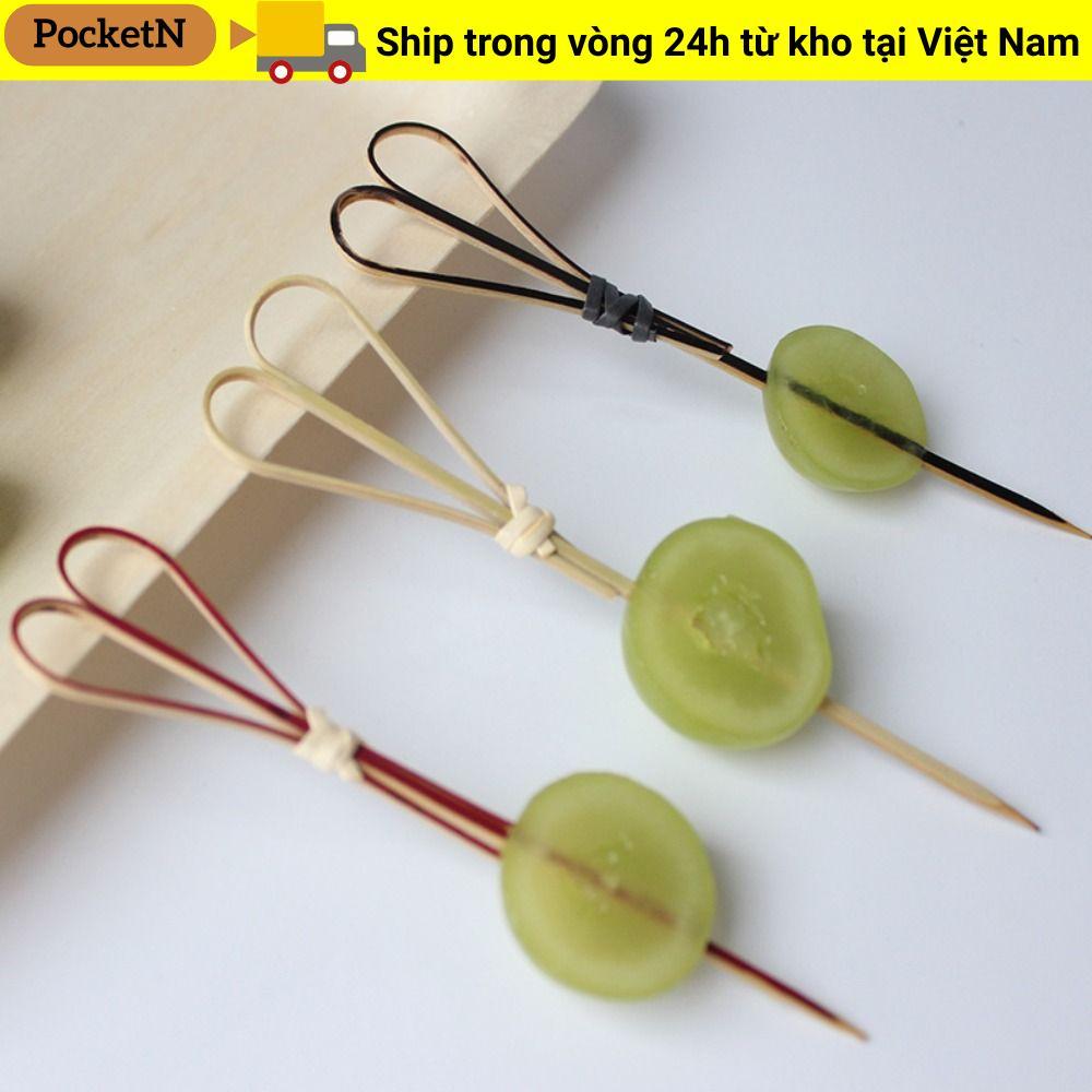 POCKETN Skewer Sticks Picks, Cocktail Trang Trí 100 Cái / túi Tăm Picks Sticks, Bamboo Eco-friendly 