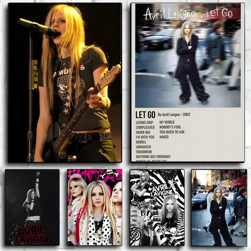 Ca Sĩ Punk A-Avril Lavigne Poster Treo Tường Nghệ Thuật In Poster Trang Trí Bức Tranh Tường Trang Tr