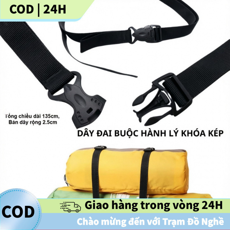 [COD] Đai buộc vali chống xô lệch, khóa kép cứng cáp, bảo vệ hành lý an toàn