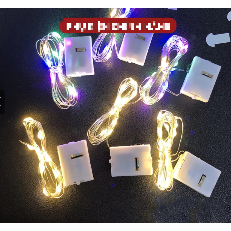 Dây Đèn Led 2 Mét  Đèn Nháy Có Pin 3 Chế Độ