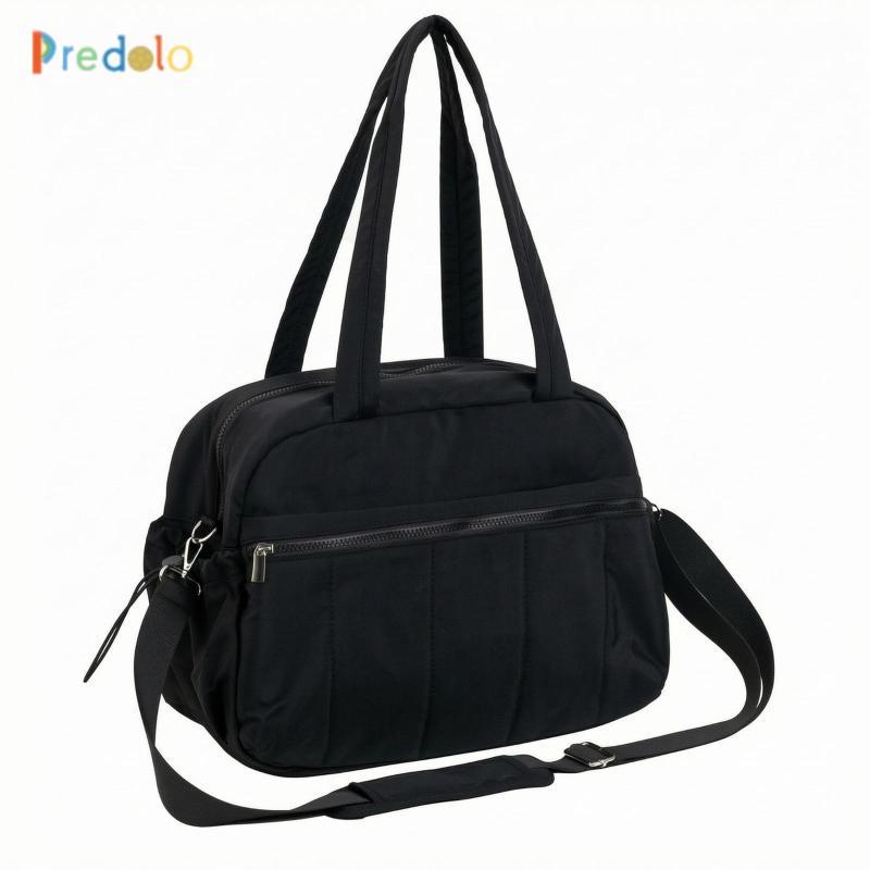Quilted Du Lịch Duffle Có Dây Kéo Đệm Túi Du Lịch Quilted Túi Tập Gym Nhiều Ngăn Mang Theo Duffle Dễ