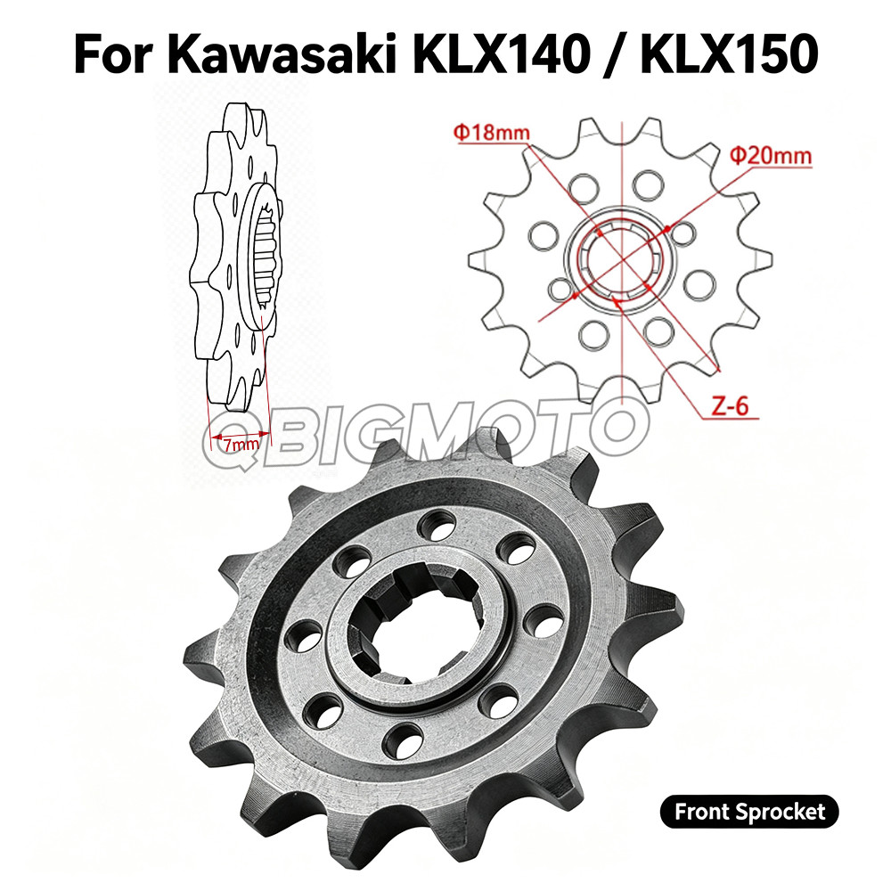 Bánh xích trước xe máy 428T Nhẹ cho kawasaki KLX140 KLX150 KLX 150 140