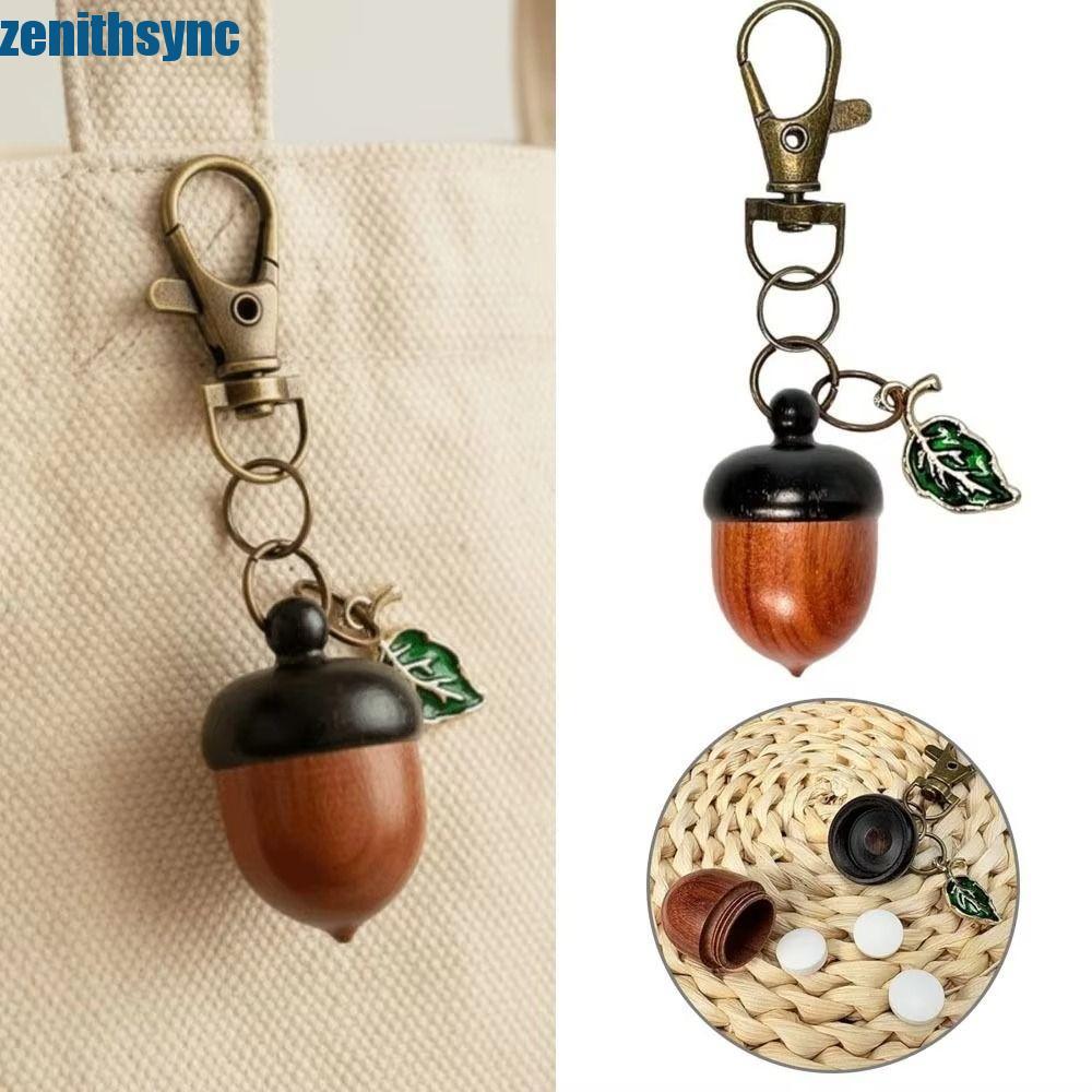 ZENITHSYNC Acorn Twist Open Móc khóa, Lưu trữ vật phẩm nhỏ Twist Open Acorn Móc khóa, Thời trang nhẹ