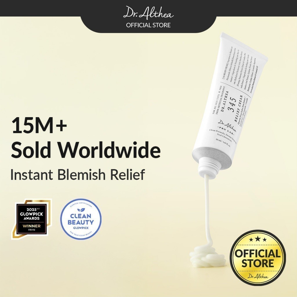 Dr.Althea 345 Relief Cream 50ml | Facial Moisturizer, Soothing, Hydrating