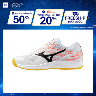 Giày Tennis Unisex Mizuno Break Shot 5 Ac - Trắng Cam - 61GA254060