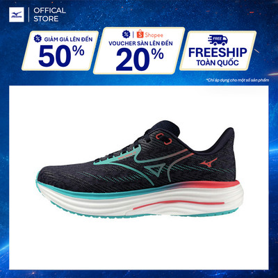 Giày Chạy Bộ Nam Mizuno Wave Rider 29 D / 2E - Đen - J1GC250301 / J1GC250401