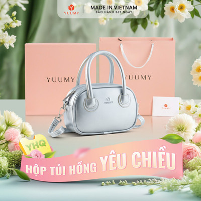 Bộ hộp quà YUUMY (Túi xách nữ YUUMY YTX95 + Hộp quà YHQ2 + Túi giấy YTG2 + Túi rút BVR3838 + Thiệp cảm ơn YBT1)