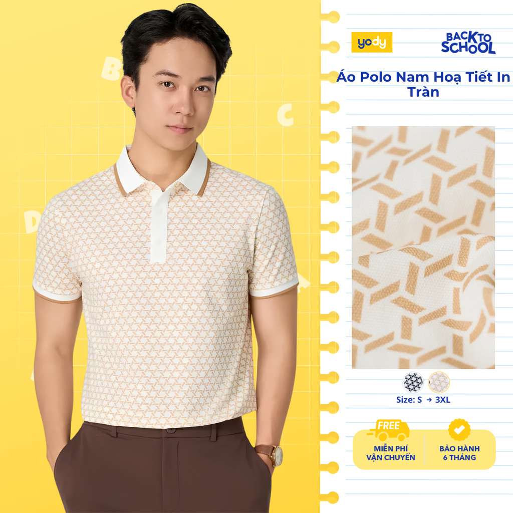 Áo Polo Nam Yody Hoạ Tiết In Tràn MCPO26A010