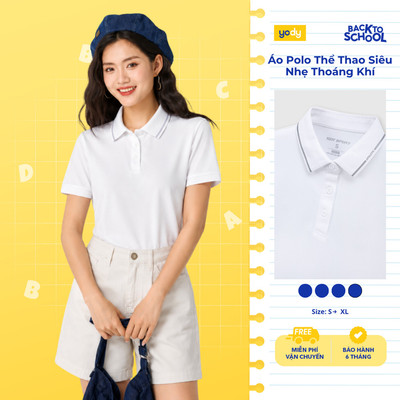 Áo Polo Nữ Yody Thể Thao Siêu Nhẹ Thoáng Khí Mềm Mại WAPO26A009