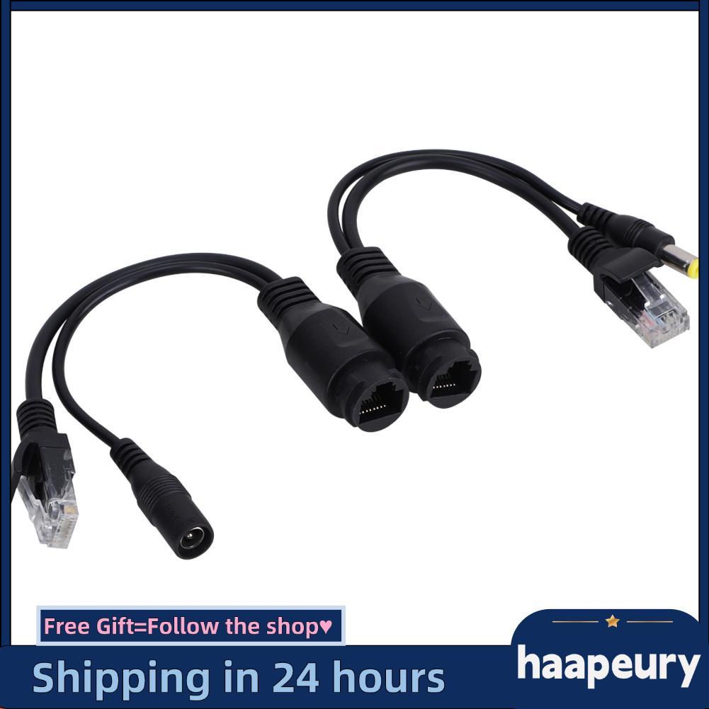 haape Passive POE Splitter ABS Plastic Injector Power cho WLAN Switch (Đen)