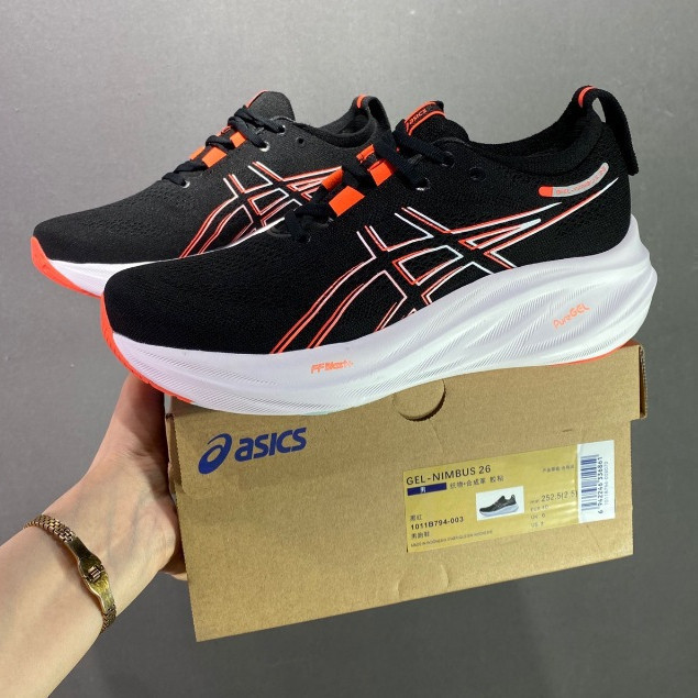 Asics Gel-Nimbus 26 Giày Chạy Bộ Nam Nữ Gel-Nimbus 25 Giày Thể Thao Đệm Nhẹ 1011B94-003