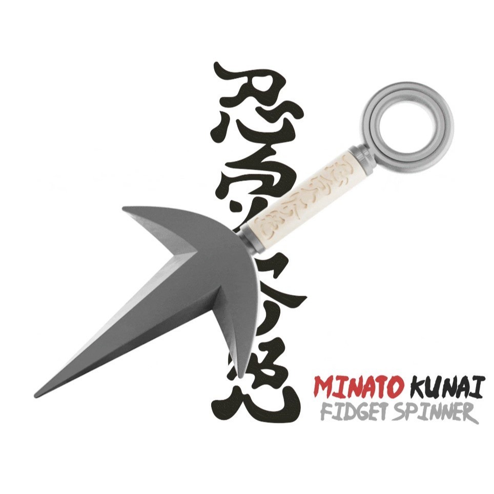 Mô hình trưng bày Kunai Minato Naruto có spinner xoay in 3D chất lượng tốt