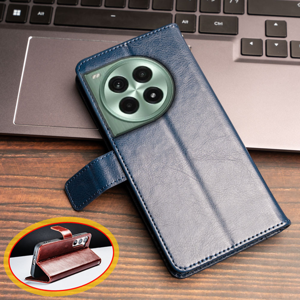 Dành Cho OnePlus Ace 3 Pro PJX110 Vintage Cổ Điển Ví Da Flip Notebook Cover Từ Đóng Cửa Chân Khe Cắm