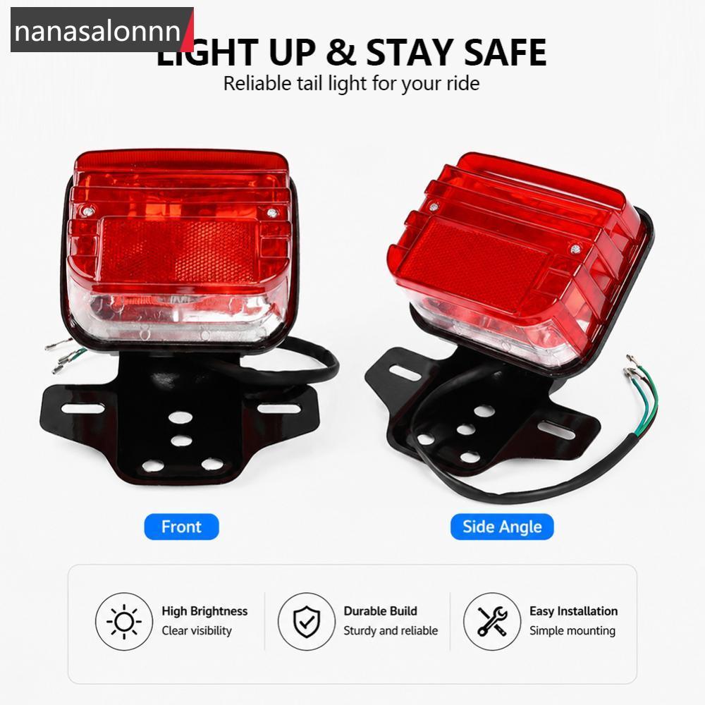 [NNL] Lắp ráp đèn hậu phanh xe máy LED cho phụ tùng thay thế đèn hậu Honda CG125 ZJ125 CG ATV