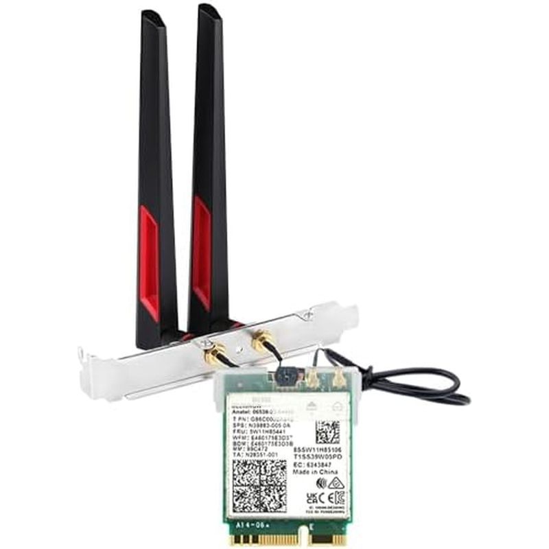 Bộ máy tính để bàn thẻ WiFi 7 M.2 BE200 8774Mbps Tri-Band 6GHz BT5.4 Win10 / 11 | Bộ hoàn chỉnh với 