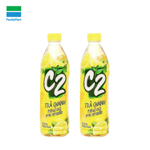 Combo 2 Nước Trà Xanh C2 Hương Chanh 455Ml