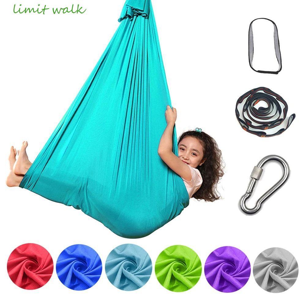 GIỚI HẠN WALK Võng trên không cho trẻ em, Dụng cụ tập Yoga nhiều màu có thể điều chỉnh, Đồ dùng Pila