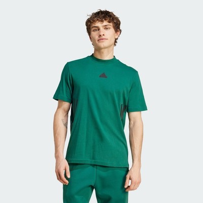 adidas Phong cách sống Áo Thun 3 Sọc Future Icons Nam màu xanh lá IY7734
