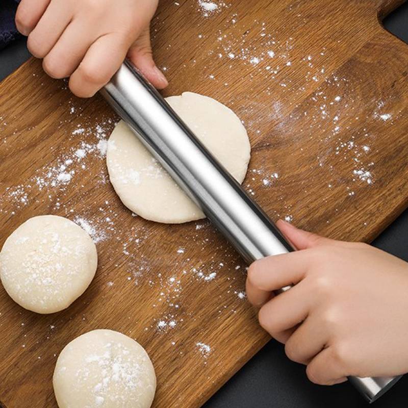 PHÒNG Thép không gỉ Cán Pin Non-sti Dough Roller cho Pizza Cookie Pasta Baking VN