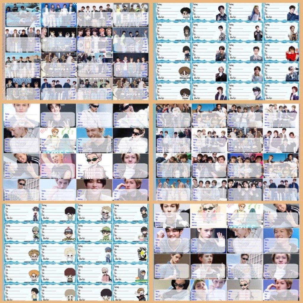 Nhãn vở hình cortis 20 nhãn khác nhau / Nhãn vở Kpop Cortis / nhãn vở Martin / nhãn vở nhóm nhạc cor