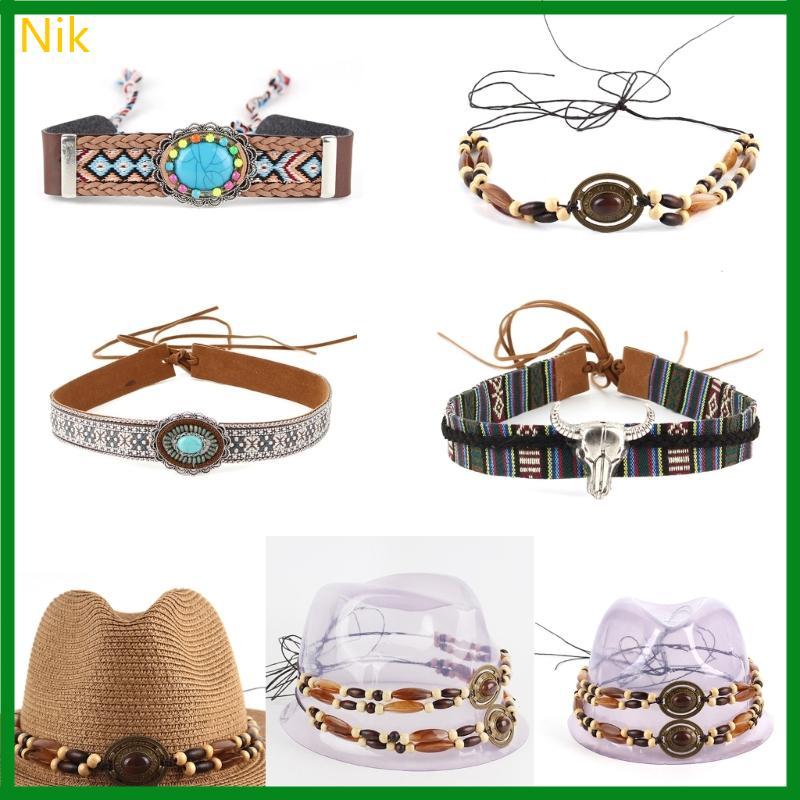 Nik Western Hat Belt Bands Hatband Cowboy Hat Bands Mexico Mũ Band DIY Hat Bands