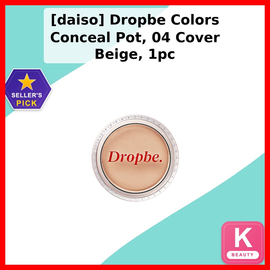 [daiso] Chậu che khuyết điểm màu Dropbe, 04 nắp màu be, 1 cái/ Kem che khuyết điểm Hàn Quốc/ Bảo hiể