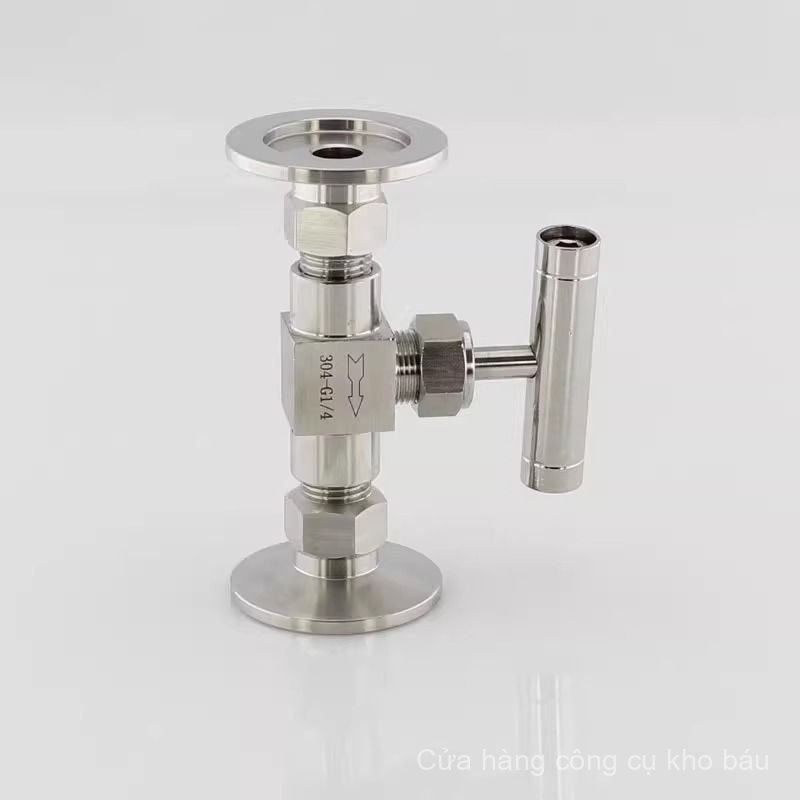 Thép Không Gỉ KF Van ngắt chân không KF Van tiết lưu kiểu kẹp lắp đặt nhanh KF Van kim KF16 KF25 40