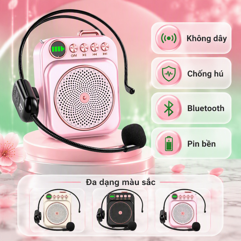 Bluetooth Teacher Megaphone Microphone Wireless Ear Hook High Volume Classroom Speaker Loud Voice Am