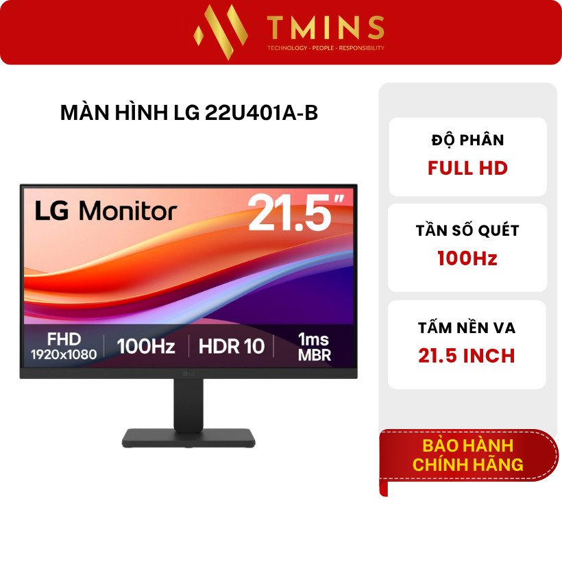 Màn Hình LG 22U401A-B (22inch/ VA/ FHD/ 100Hz/ 1ms/ HDR10) - Hàng chính hãng