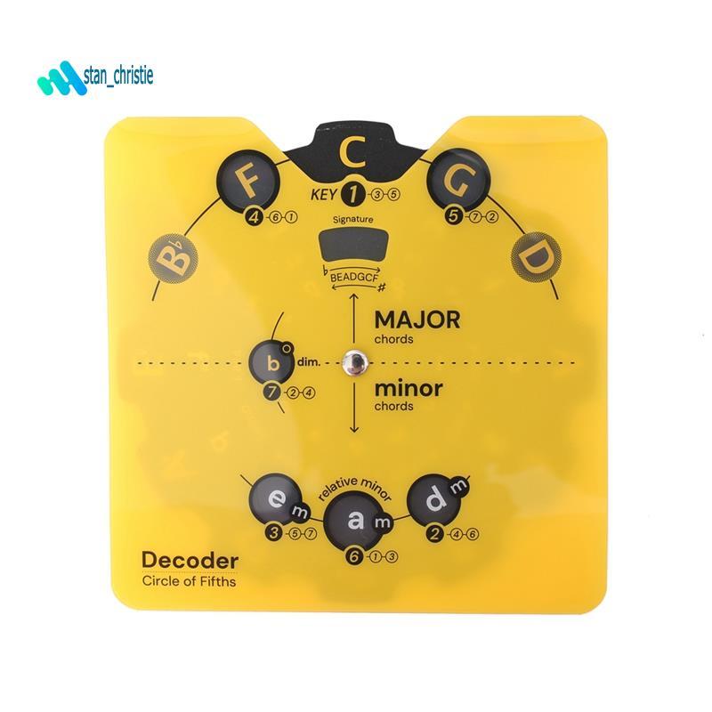 Công cụ bánh xe Circle of Fifths Giá đỡ tích hợp - Bộ giải mã hợp âm nhạc & phím - Tìm hiểu tiến độ,